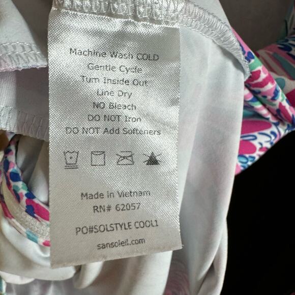 San Soleil UPF 50 Full Zip Lightweight Full Zip Jacket Floral Golf Performance S - Picture 8 of 9